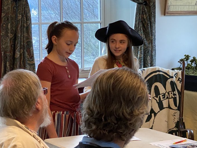 Students present at the Logstown Association Historical Society