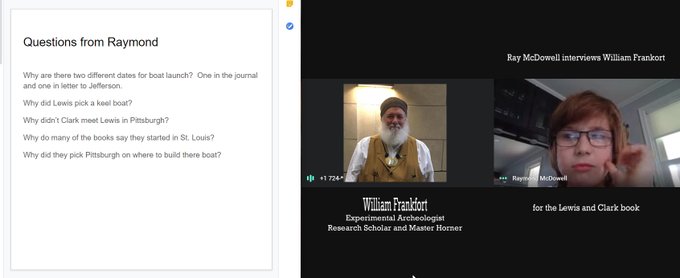 Online Interview with William Frankfort for upcoming Lewis and Clark book